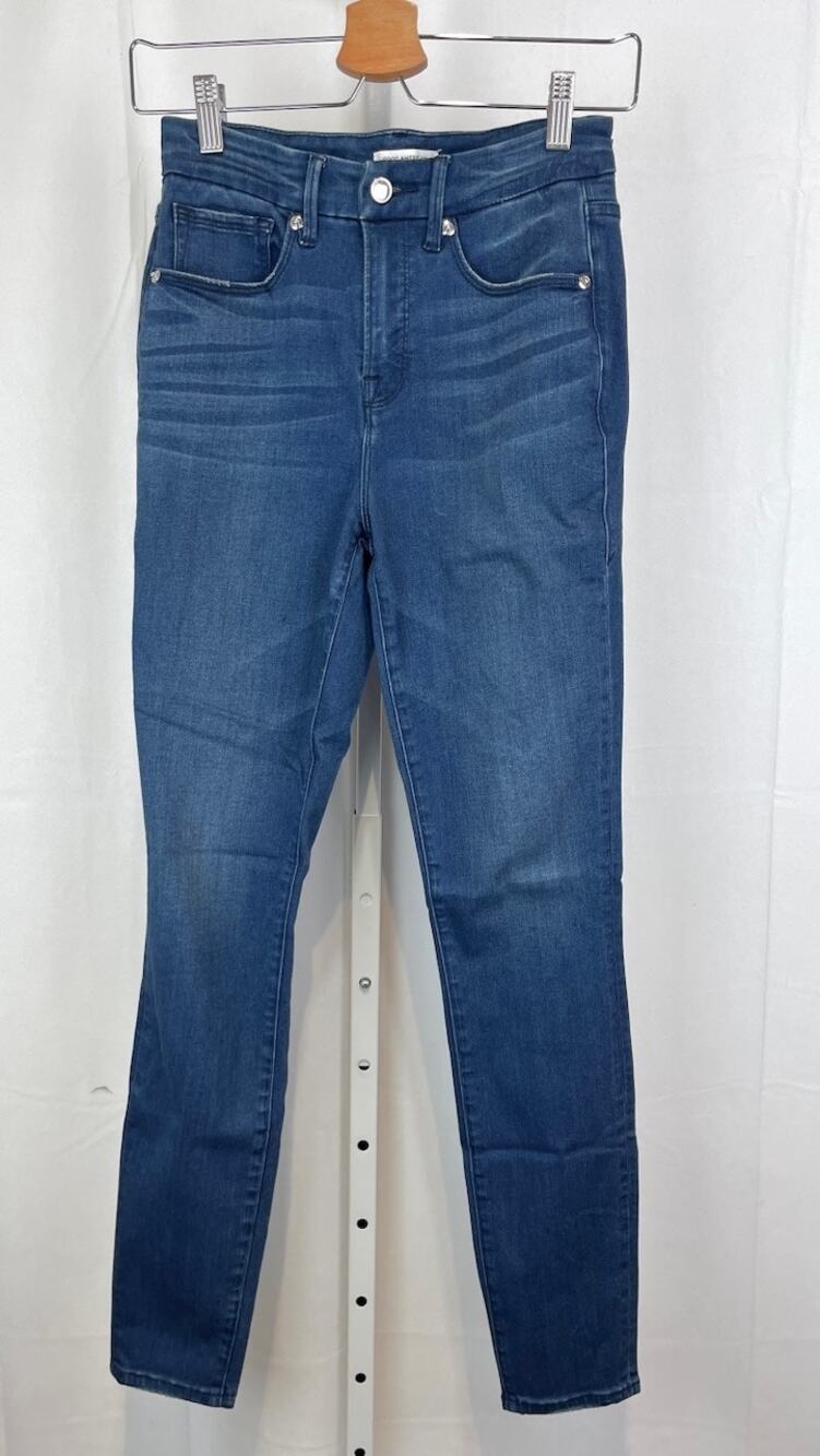 GOOD AMERICAN Size 2 26 Good Legs Skinny Jeans Stretch Denim GLI08T Blue